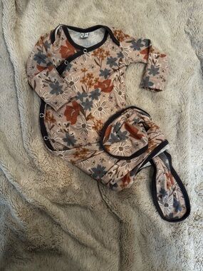 Copper Pearl Floral Knotted Gown